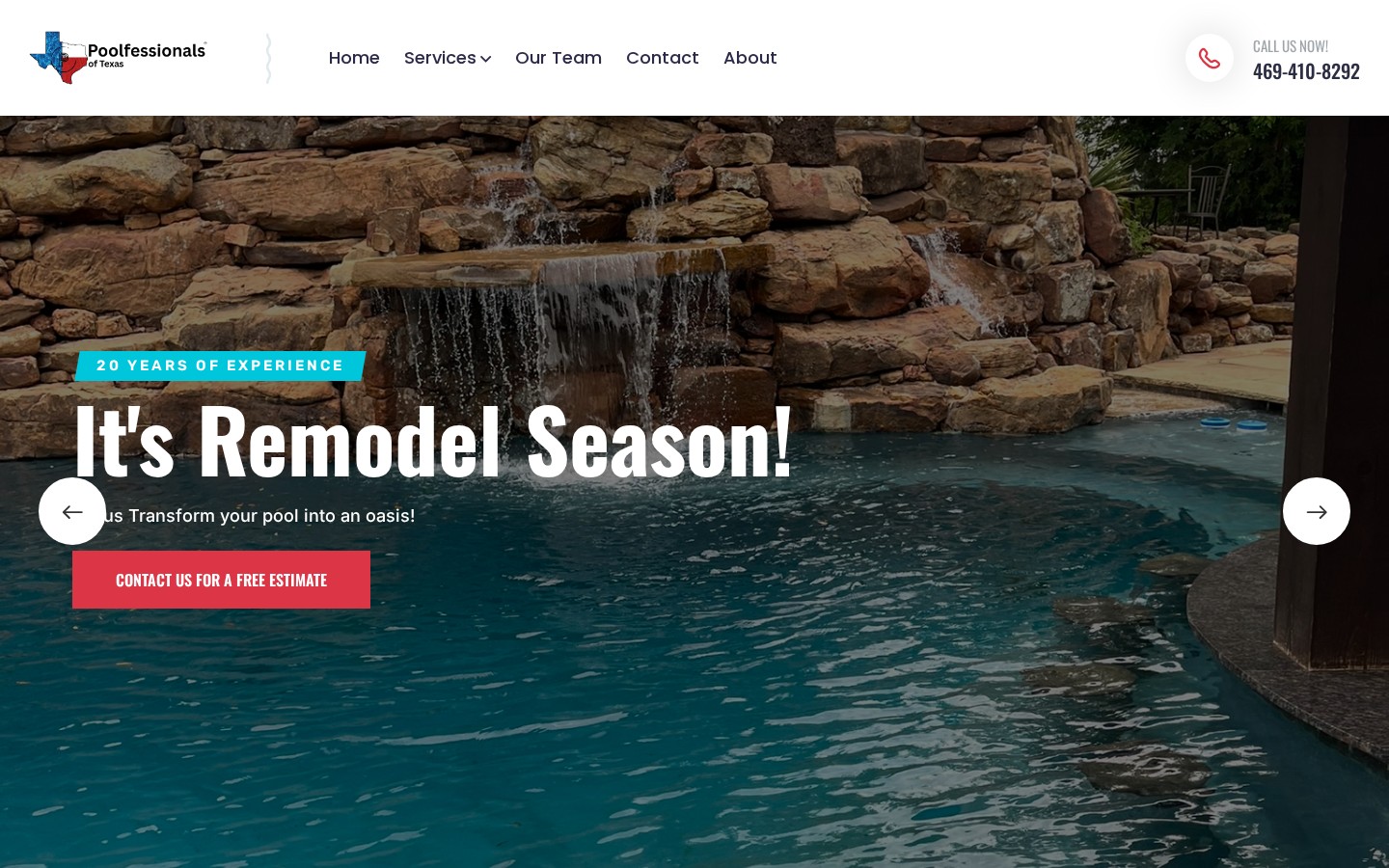 Poolfessionals of Texas website