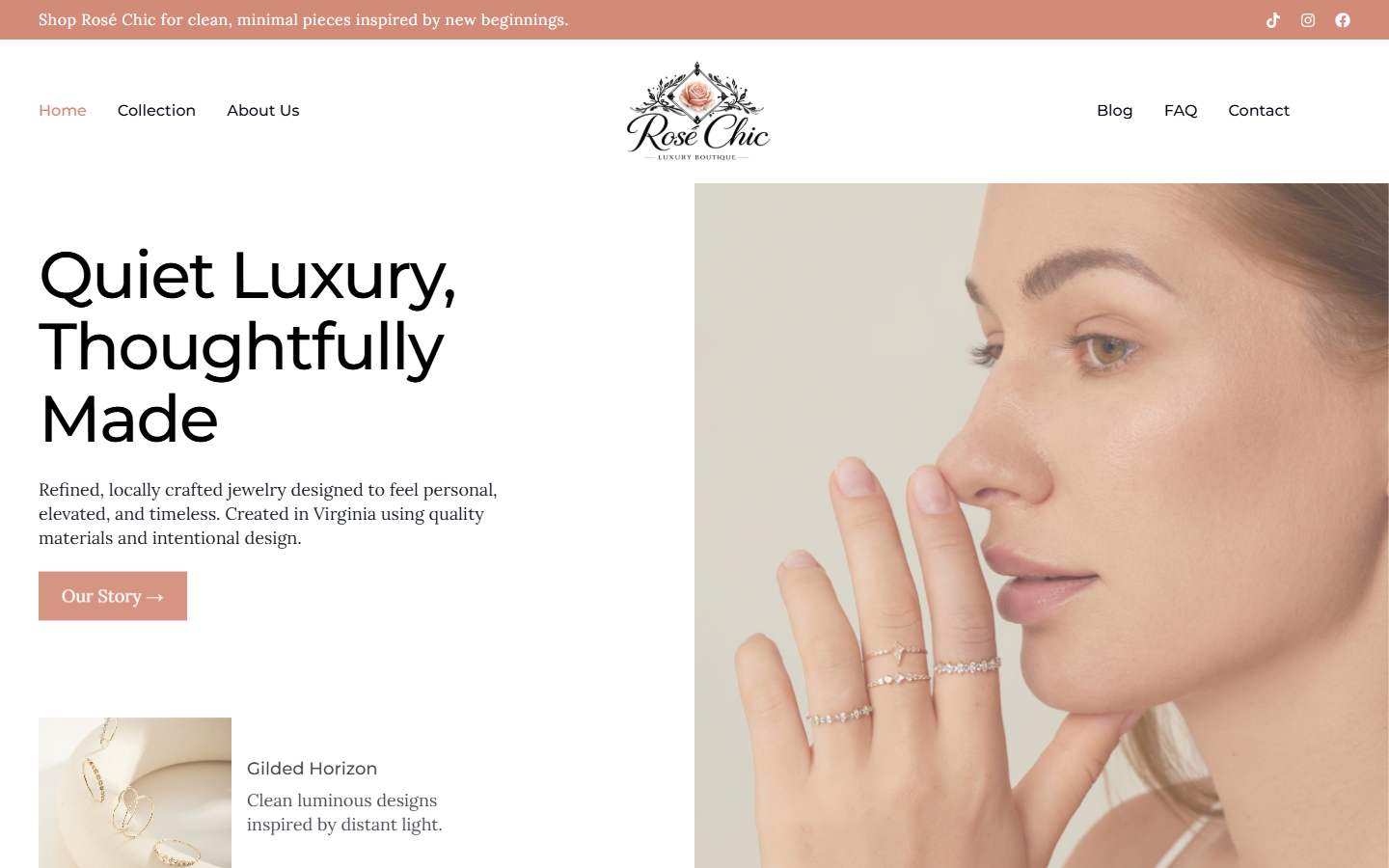 Rosé Chic Luxury Boutique website