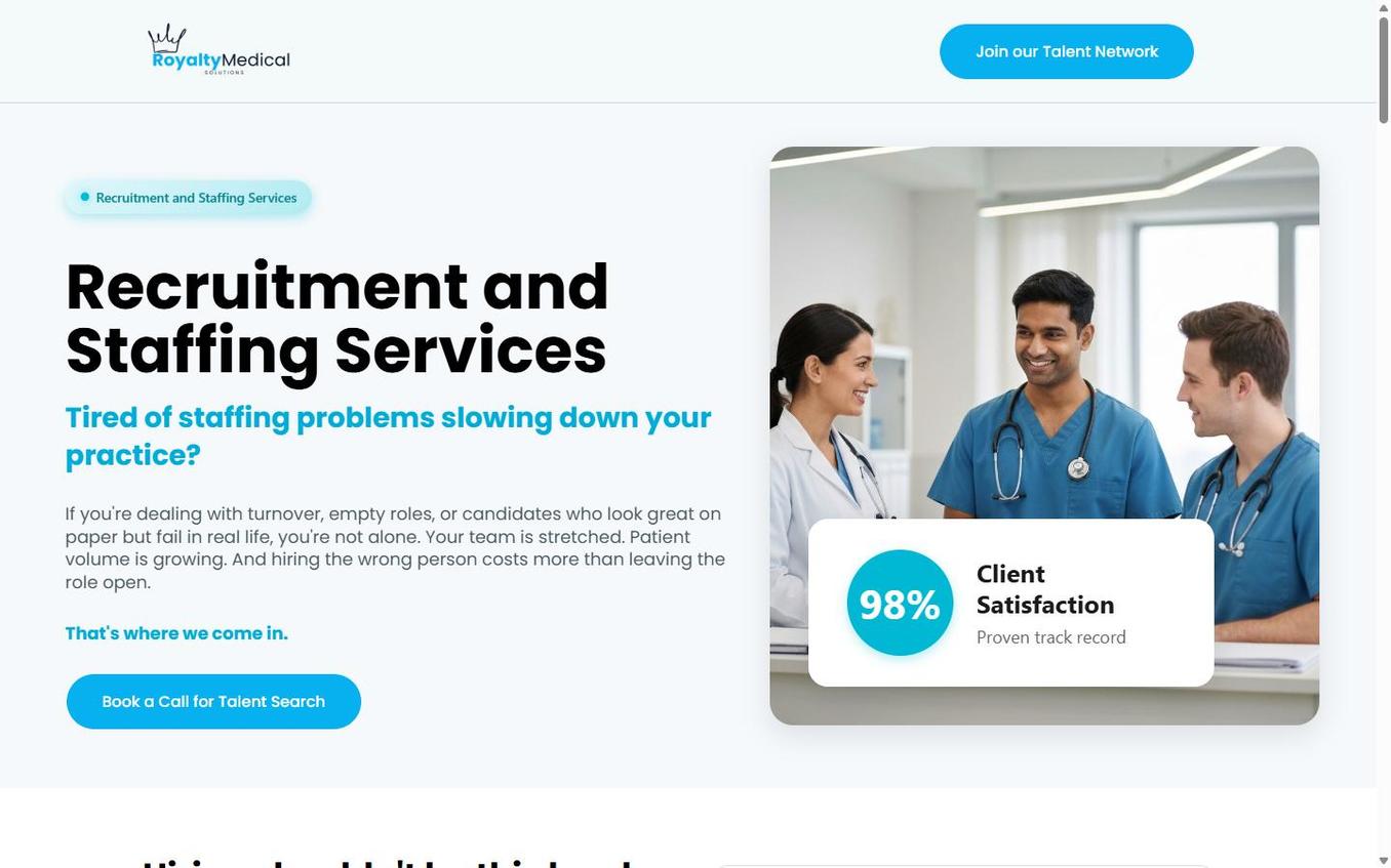 Royalty Medical Solutions website